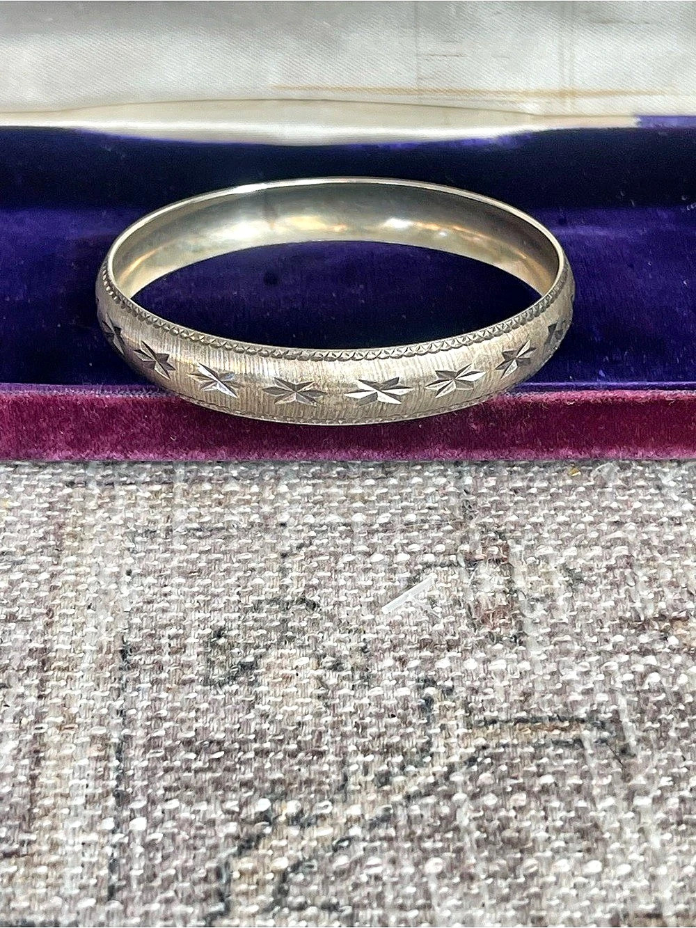 AZAD Engraved Sterling Silver Bangle